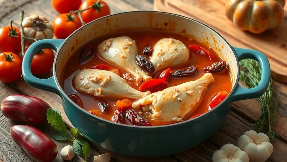 Kycklinggryta med soltorkade tomater